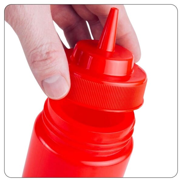 Red Wide Mouth Squeeze Bottle 24 Oz - Image 3