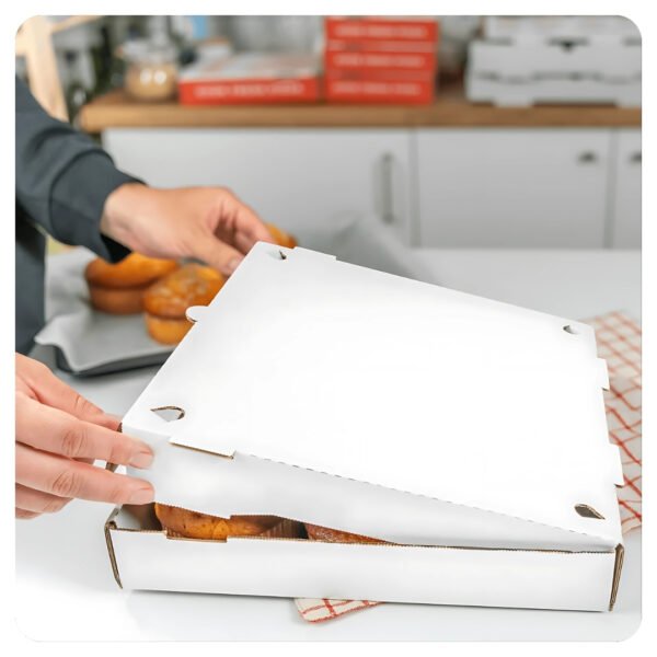 12x12x2 Corrugated Plain Pizza Box Bulk Pack Kraft - Image 5