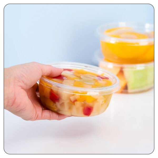 Soup Container Clear 8 Oz With Lids - Image 4