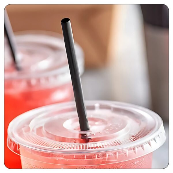 Colossal Black Wrapped Straw Diagonal Cut 9" - Image 4