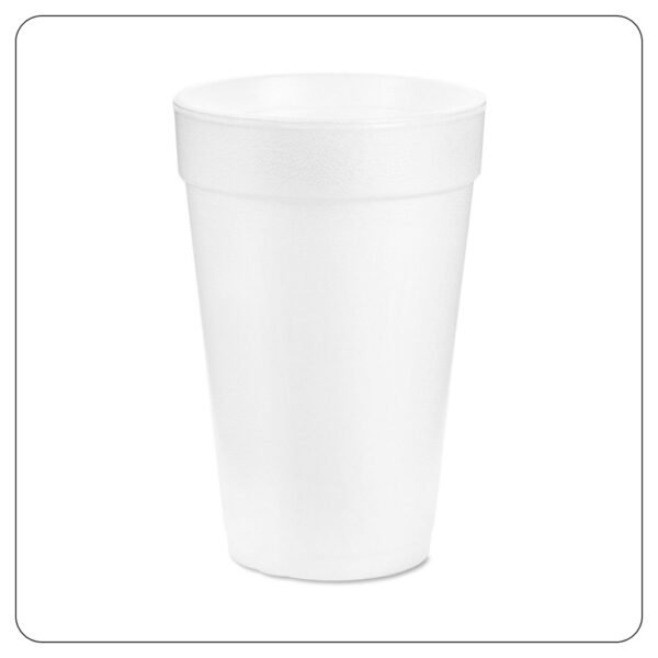 Cup 20 Oz Polystyrene Foam White Round