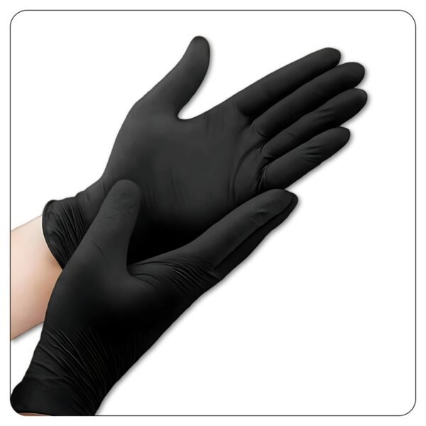 Nitrile Black Gloves Powder Free Size M