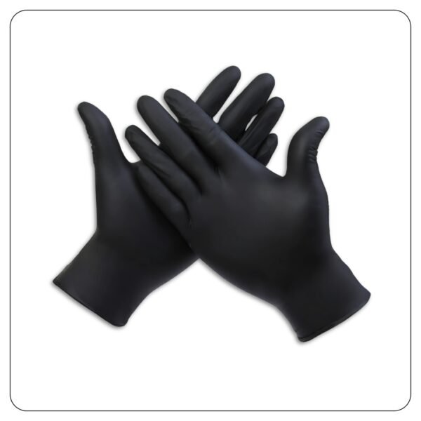 Nitrile Black Gloves Powder Free Size M - Image 2
